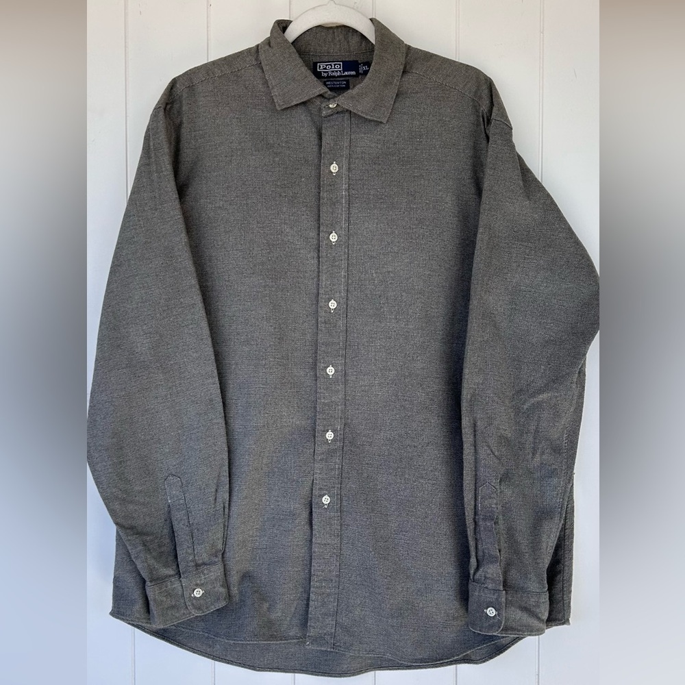 Polo‎ Ralph Lauren Men’s Westerton Button-Up Shirt Long Sleeves Gray Size XL